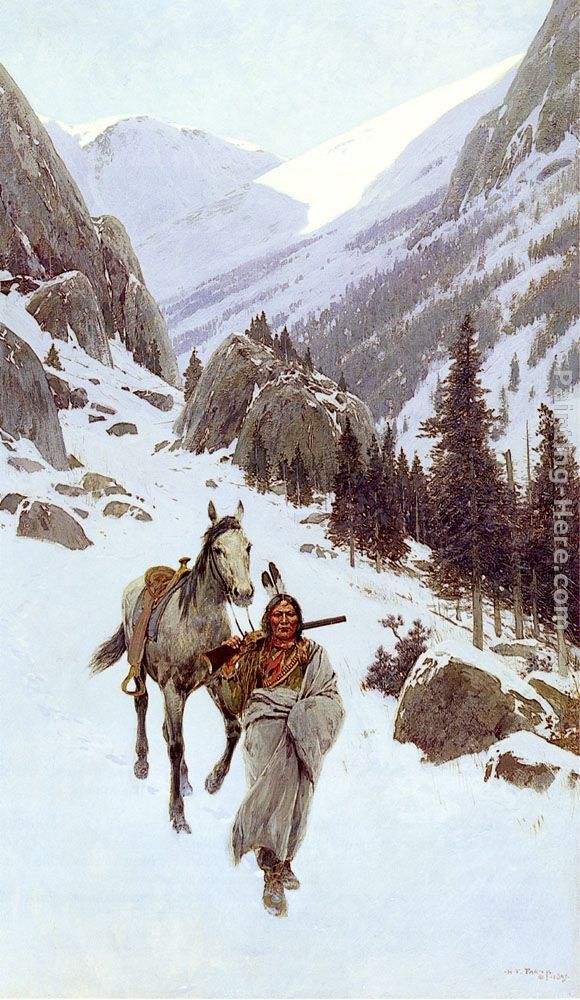 Henry Farny Through The Pass, Winter